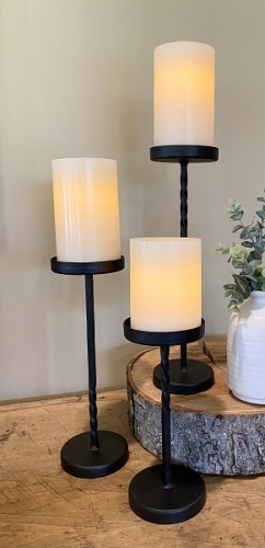 PILLAR CANDLE HOLDERS SET OF 3